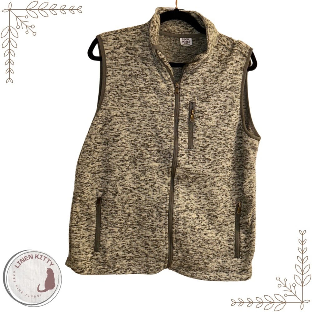 Cody James Vest with Zippered Pockets: Fits like L/XL